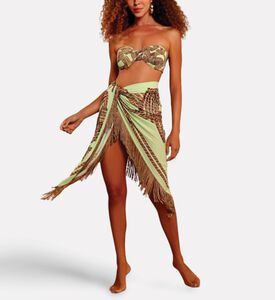 Karla Vivian Rope Pattern Fringed Scarf, Model View