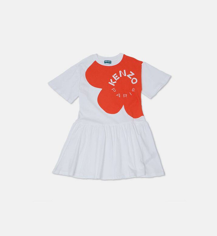Logo Print Knit Cotton Dress