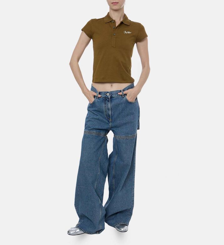 Side Cut-out Denim Pants