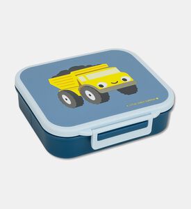 A Little Lovely Company Square Lunch Box - Dump Truck, Packshot View