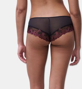 Chantelle Embroidered Tulle Shorty Briefs, Blue, Xl, Model View
