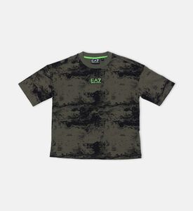 Distressed-print Crewneck T-shirt