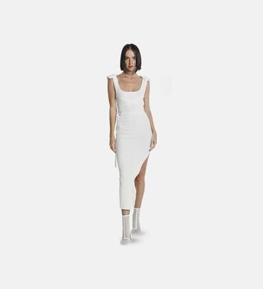 Harness Knit Shoulder Pads Dress