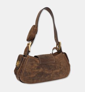 Manc Aurora Logo-detail Shoulder Bag, Brown, Packshot View