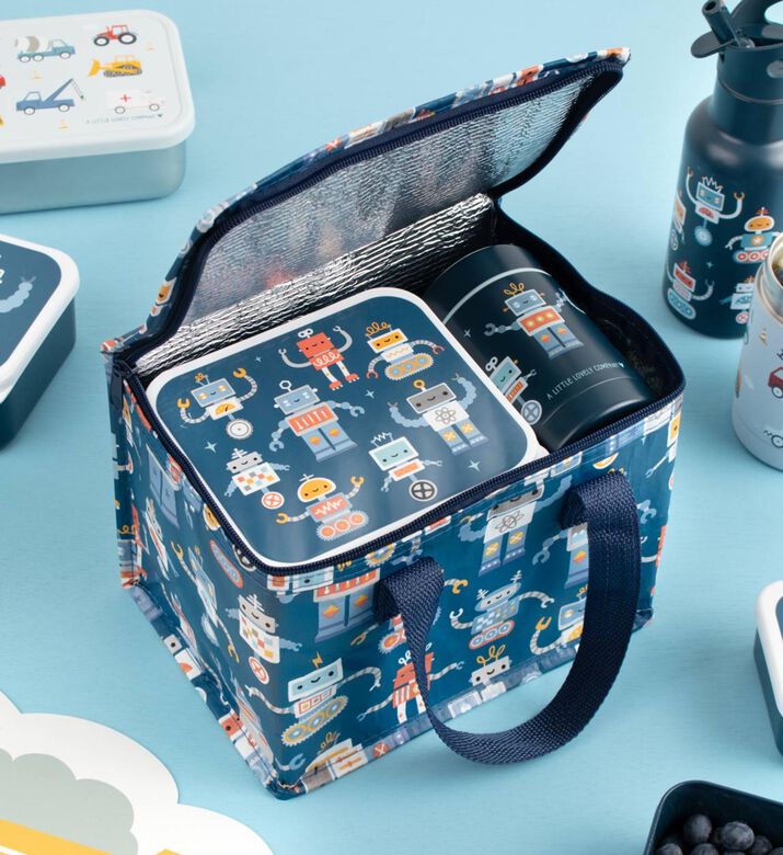 A Little Lovely Company Cool Bag 5.5l - Robots, Packshot View