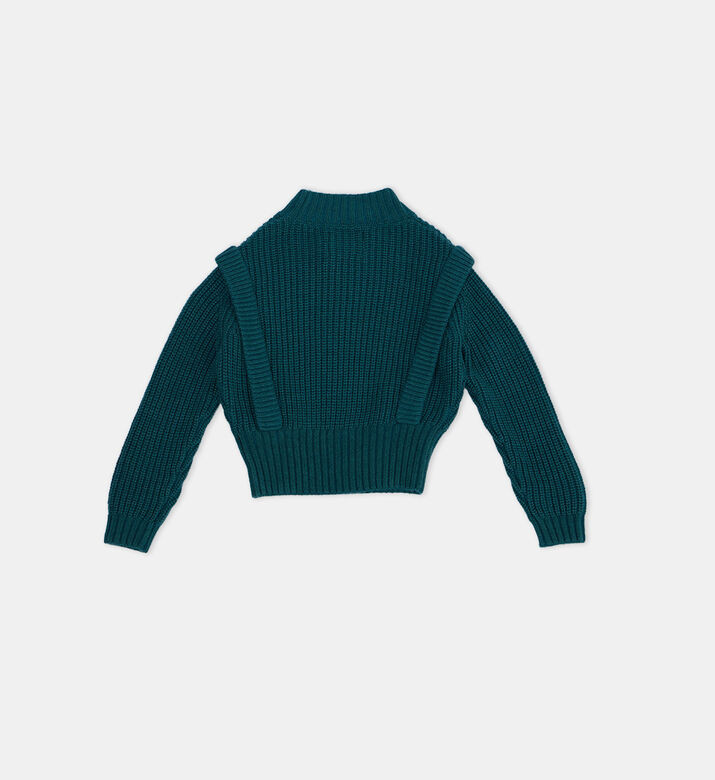 Wool Peplum Ribbed Jumper