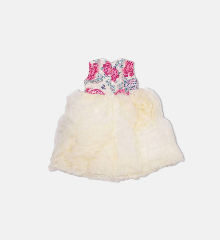 فستان واسع بتصميم مزين بترتر بشكل أزهار