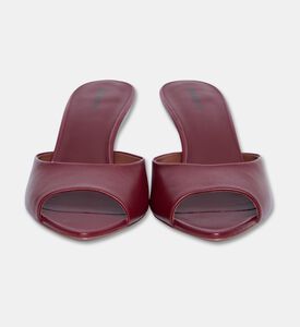 Lola Cruiz Amelia Leather Mule Sandals, Burgundy, Eu-41, Packshot View