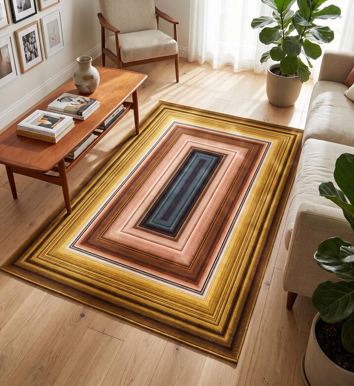 Qeeboo Dazzle Polyester Rectangular Carpet, Packshot View