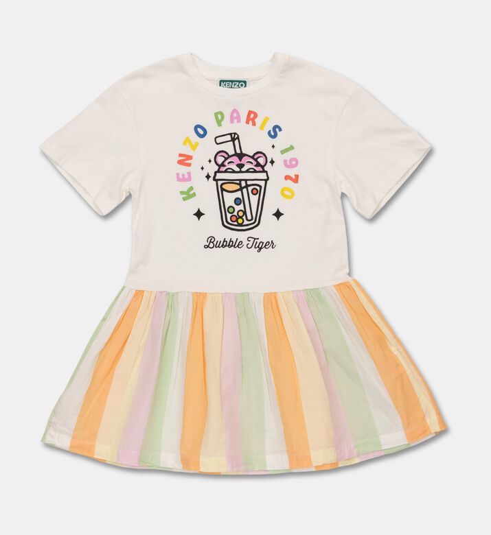 Kenzo Striped Glossy Poplin Dress, Packshot View