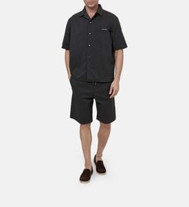 Textured Short-sleeve Shirt With Embroidered Logo Textured Short-sleeve Shirt With Embroidered Logo