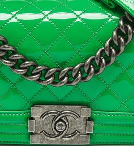 Chanel Preowned Coco Chanel Quilted Patent Leather Small Flap Bag, Packshot View
