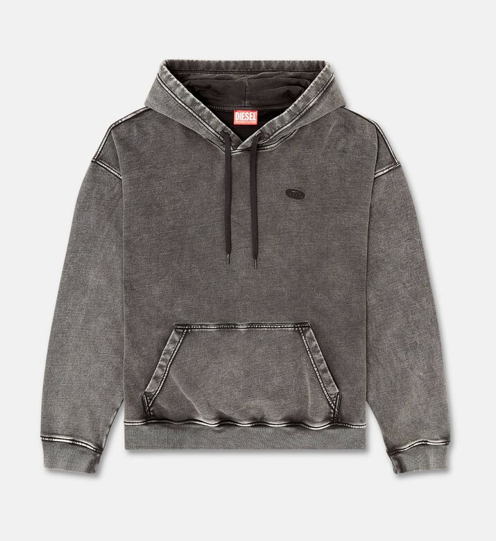 Diesel Logo-detail Acid-wash Hoodie, Packshot View