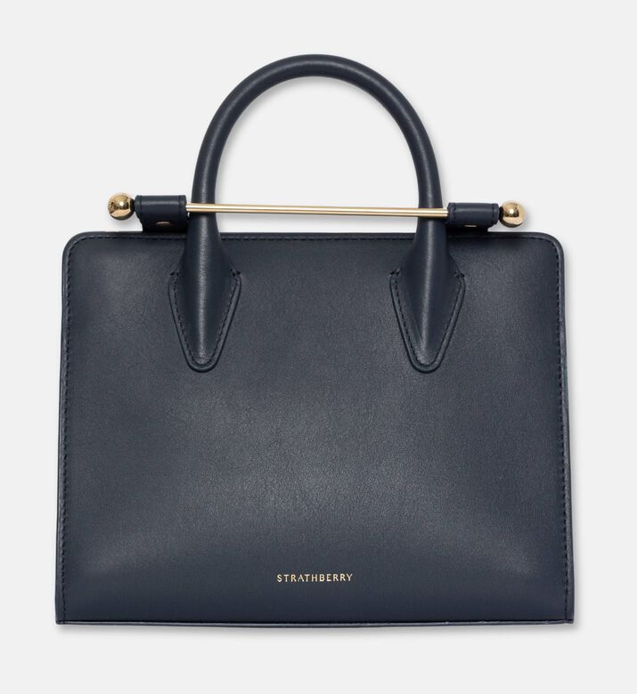 Strathberry Top Handle Mini Tote Bag, Dark-blue, Packshot View
