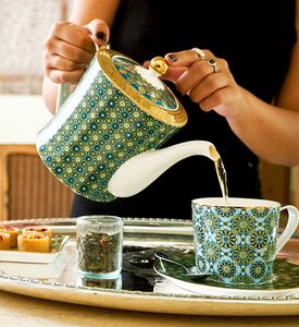 طقم صحن شاي الأندلس 4 قطع