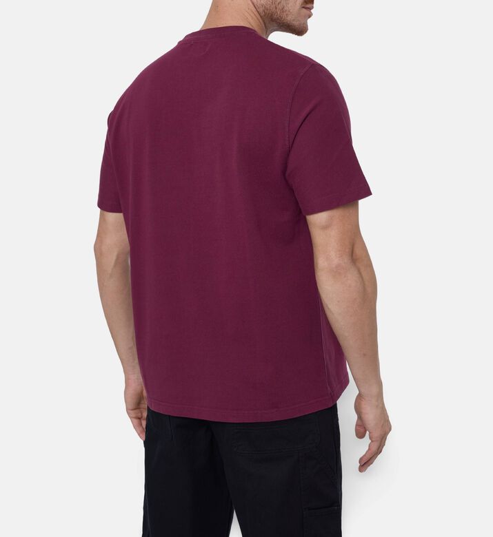Arte Minimalist Embroidered Heart Logo T-shirt, Burgundy, Xl, Model View