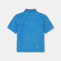 Terry Towel Jumbled Logo Polo Shirt