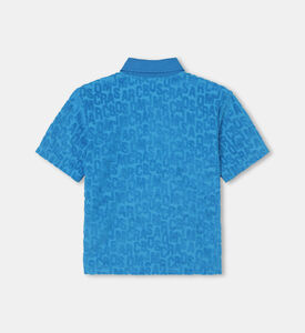 Terry Towel Jumbled Logo Polo Shirt Terry Towel Jumbled Logo Polo Shirt