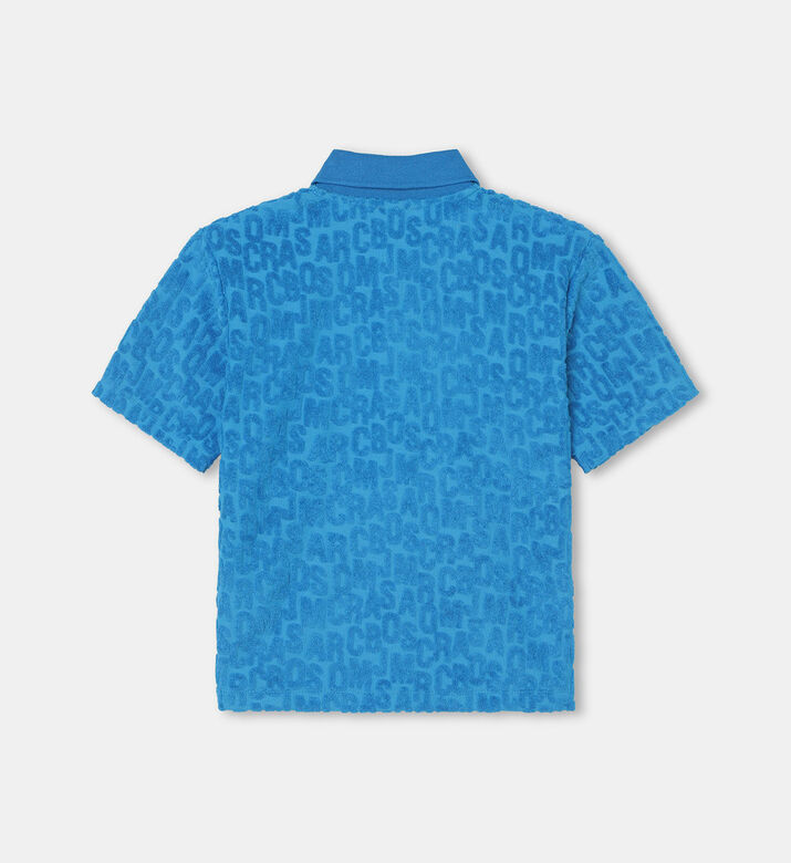 Terry Towel Jumbled Logo Polo Shirt Terry Towel Jumbled Logo Polo Shirt