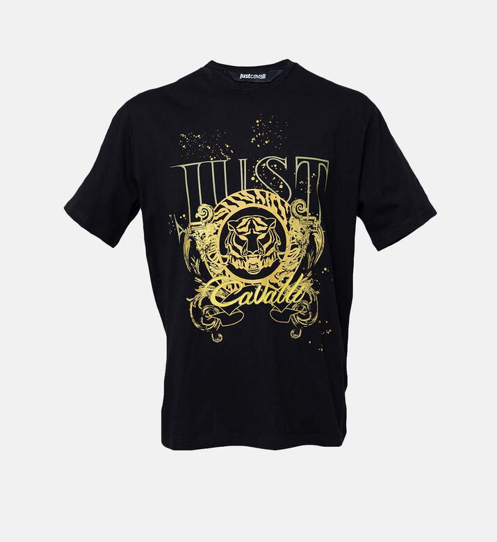 Cotton Gold Logo-print T-shirt
