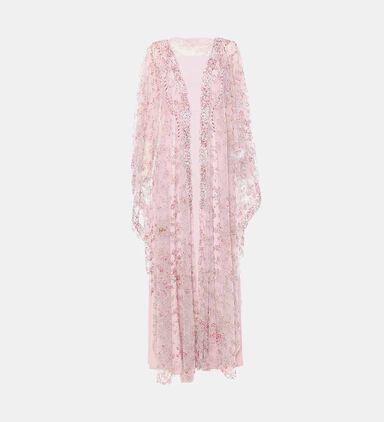 Lace Overlay Maxi Gown