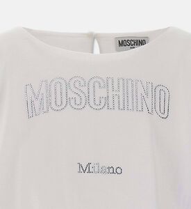 Moschino BKT Jersey Cropped Rhinestone-embellished T-shirt, Packshot View