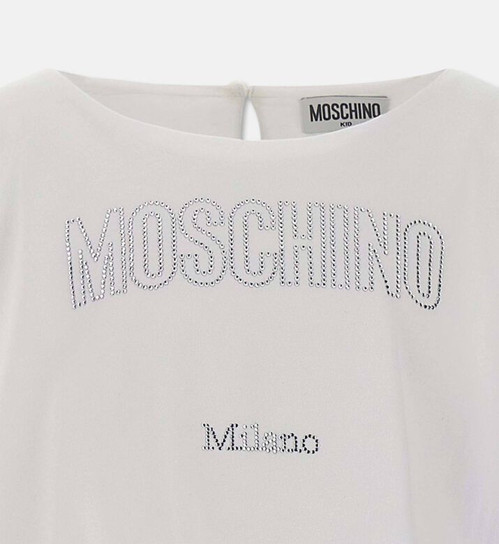 Moschino BKT Jersey Cropped Rhinestone-embellished T-shirt, Packshot View