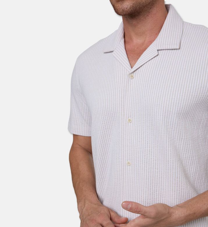 Vince Button Closure Short-sleeve Shirt, Model View