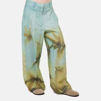 Nature Print Linen Pants