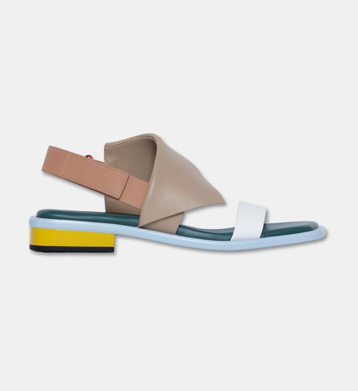 UN United Nude Cow Leather Asymmetrical Straps Sandals, Blue, Eu-41, Packshot View