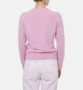 Ganni Dog-embroidery Crewneck Sweater, Model View