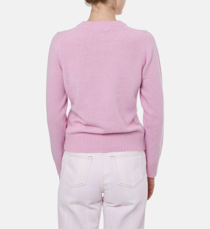 Ganni Dog-embroidery Crewneck Sweater, Model View