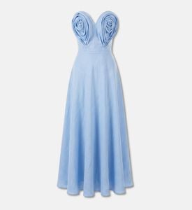 Savanna Linen Draped Sweetheart Dress, Packshot View