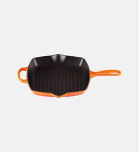 Le Creuset Grillit Cast Iron Square Skillet, Orange, 26-cm, Packshot View