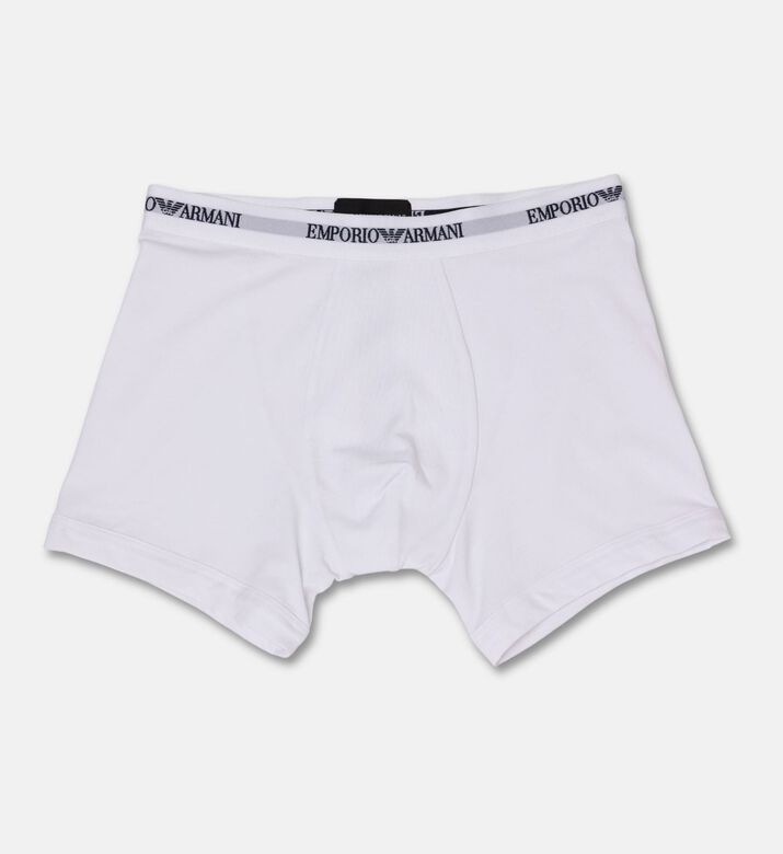 Emporio Armani Logo-waistband Trunk Briefs Set, White, Xxl, Packshot View
