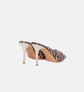 Leopard-print High Heel Mules Leopard-print High Heel Mules