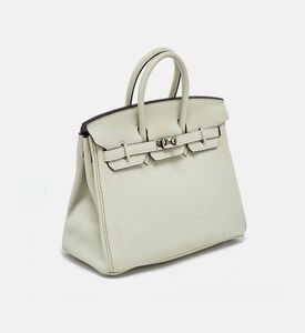 Hermès Gris Neve Togo Leather Silver-finish Birkin 25 Bag Preowned
