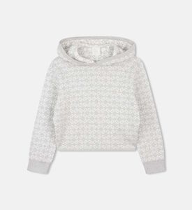 Jacquard Pattern Hooded Sweater