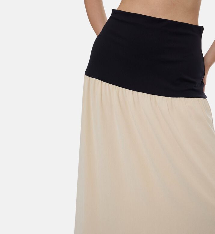 Nanushka Ranee Stretch Georgette-elastic Jersey Skirt, Model View