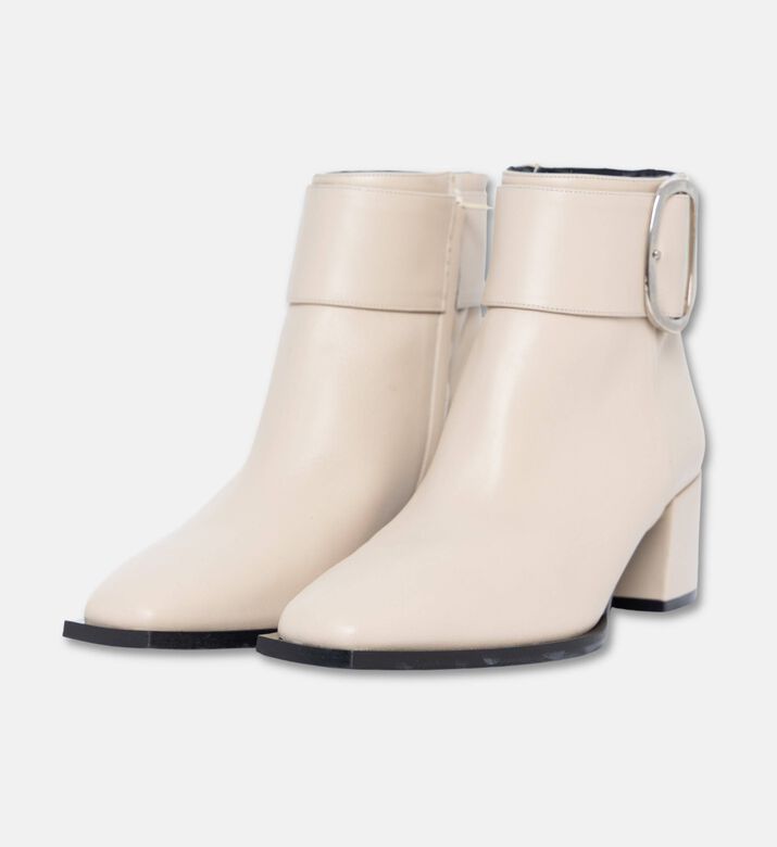 Albano Oversized Buckle Closure Boots, Beige, Eu-40, Packshot View