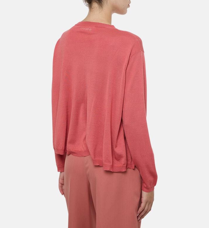 Crewneck Long-sleeve Cropped Sweater Crewneck Long-sleeve Cropped Sweater