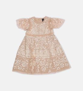 فستان أورورا مزين بترتر