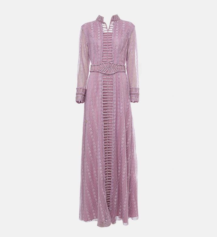Lace Long-sleeve Maxi Dress