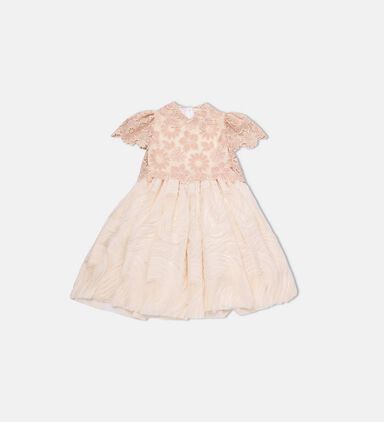 Embroidered Floral Short-sleeve Dress