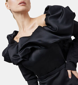 Ruffled Off-shoulder Puffy Dress