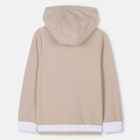 Longs-sleeve Logo-print Hooded Sweatshirt