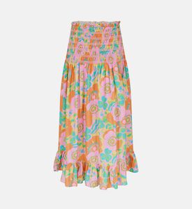 تنورة بطبعة أزهار على كاملها