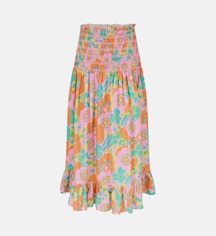 تنورة بطبعة أزهار على كاملها