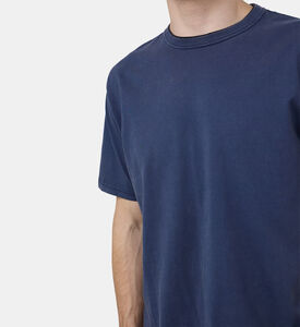 تيشيرت قطن بياقة مستديرة سادة