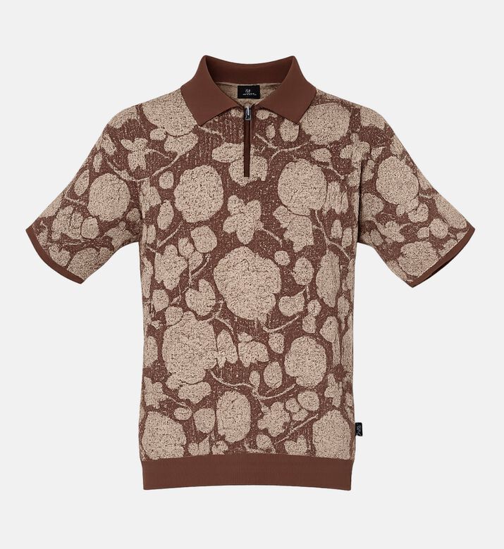 Paul Smith Floral-print Quarter-zip Polo Shirt, Packshot View
